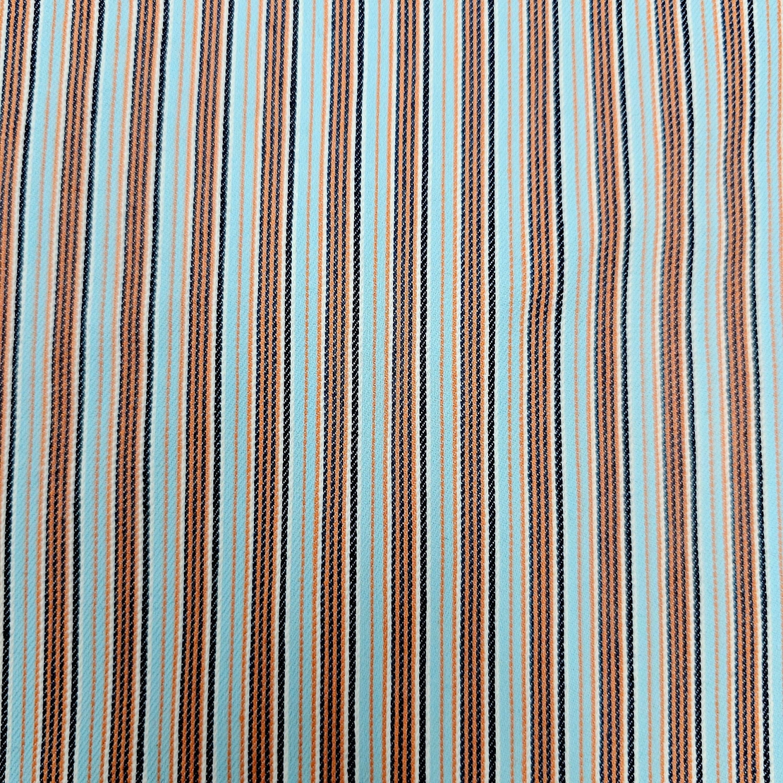 אריג גינס פסים גווני תכלת סלמון