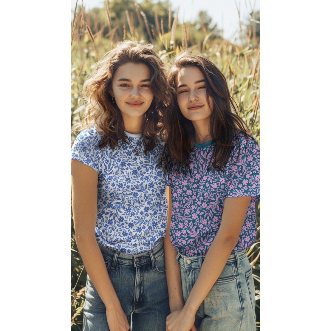 טריקו בוקר בטוסקנה בגווני כחול לבן