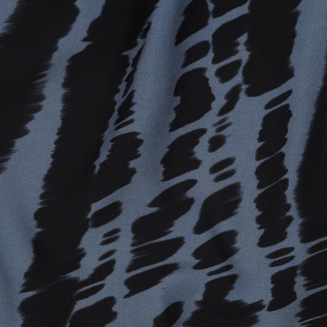 אריג ויסקוזה דפוס אבסטרקטי גווני שחור וכחול מעושן