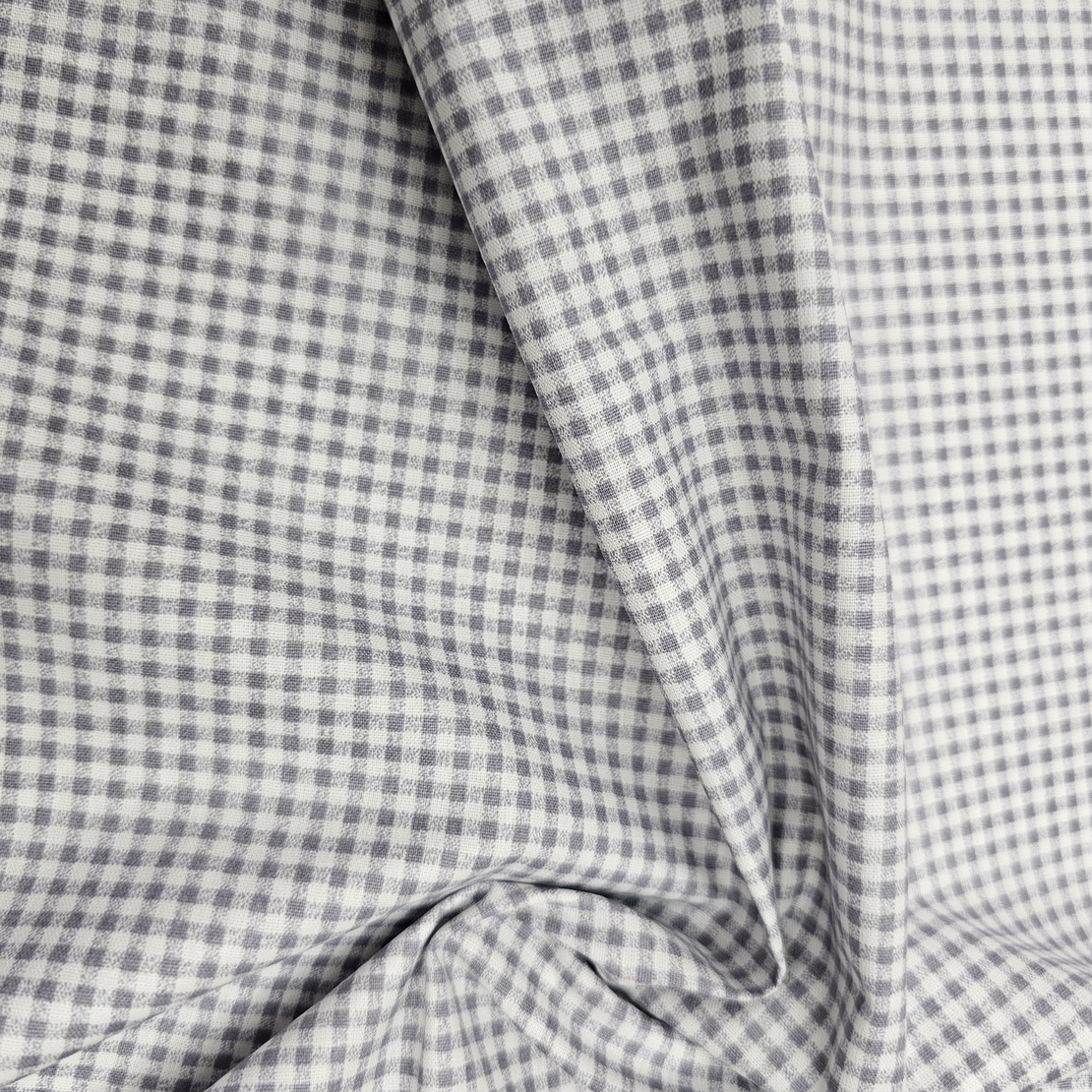 אריג כותנה פפיטה אפור לבן