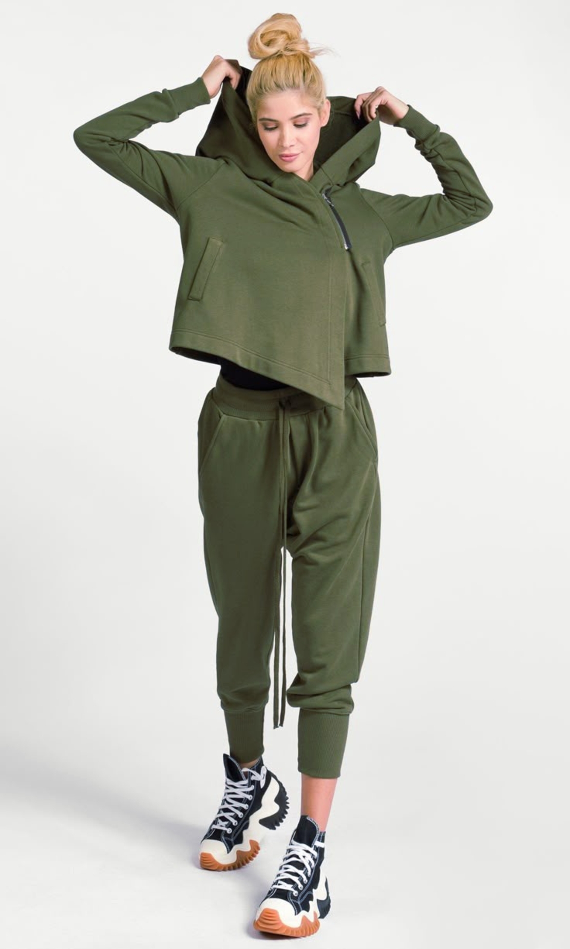 פרנץ טרי צבע ירוק זית