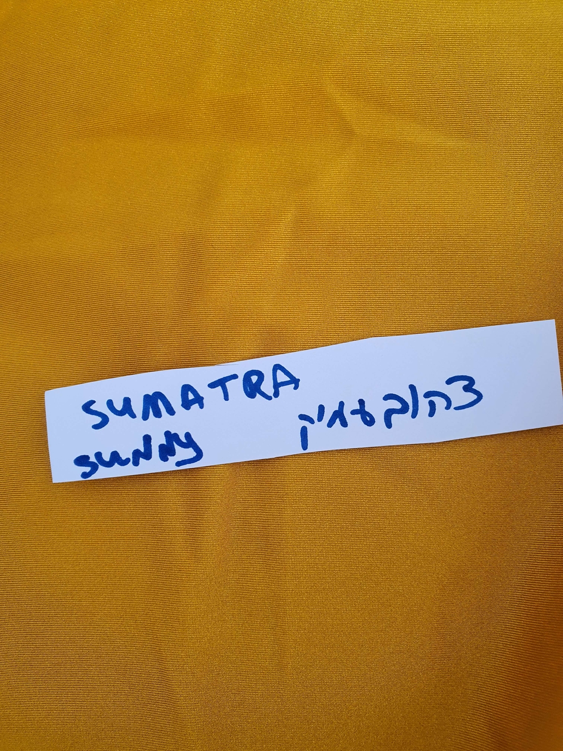 לייקרה בגד ים צהוב עמוק מבריק  דגם Sumatra sunny