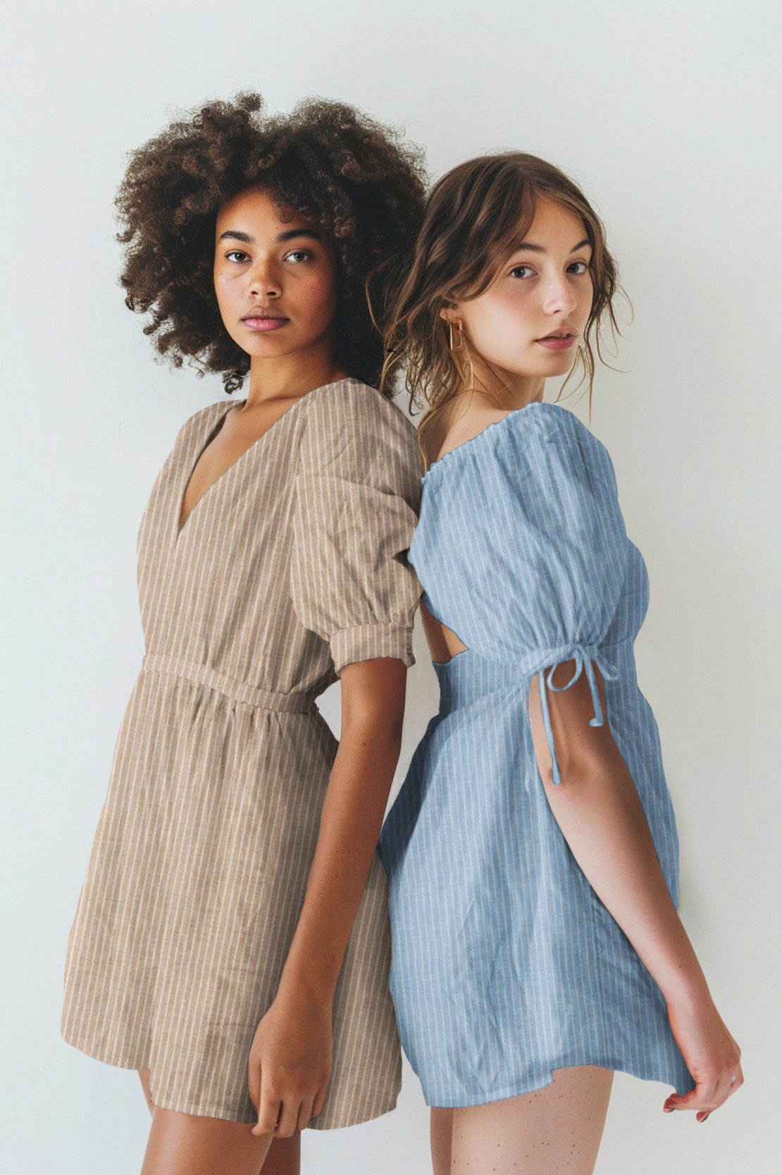 אריג דאבל טטרה דפוס פסים על רקע ירוק