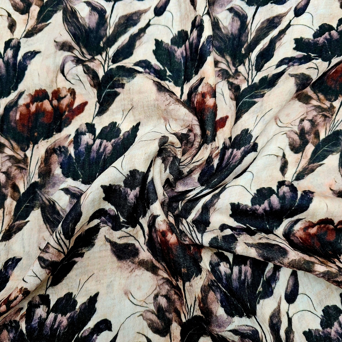 אריג דאבל טטרה דפוס טוליפים דיגיטלי