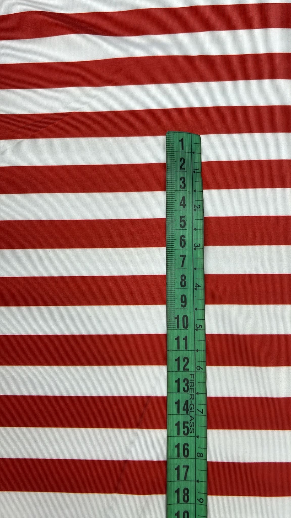 לייקרה פסים אדום לבן רוחב פס 1.5 סמ
