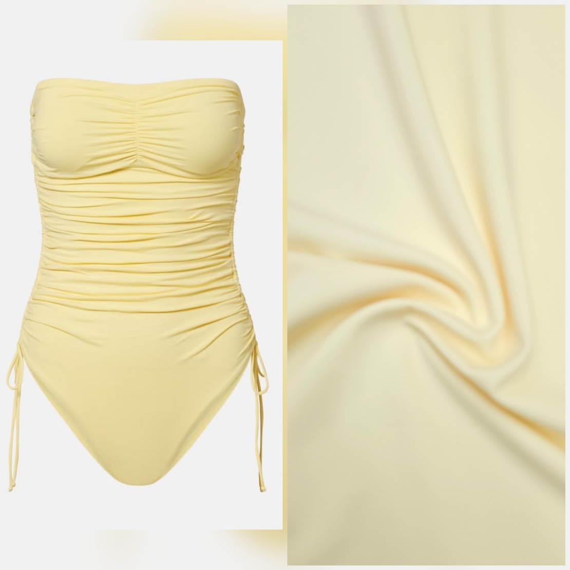 לייקרה בגד,ים צבע צהוב חמאה (בננה בהיר) דגם vita