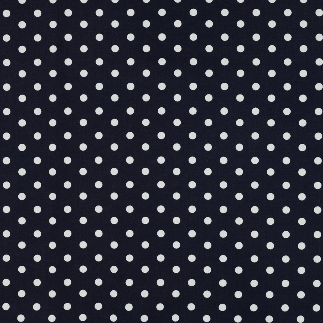 אריג כותנה נקודות לבן על רקע שחור