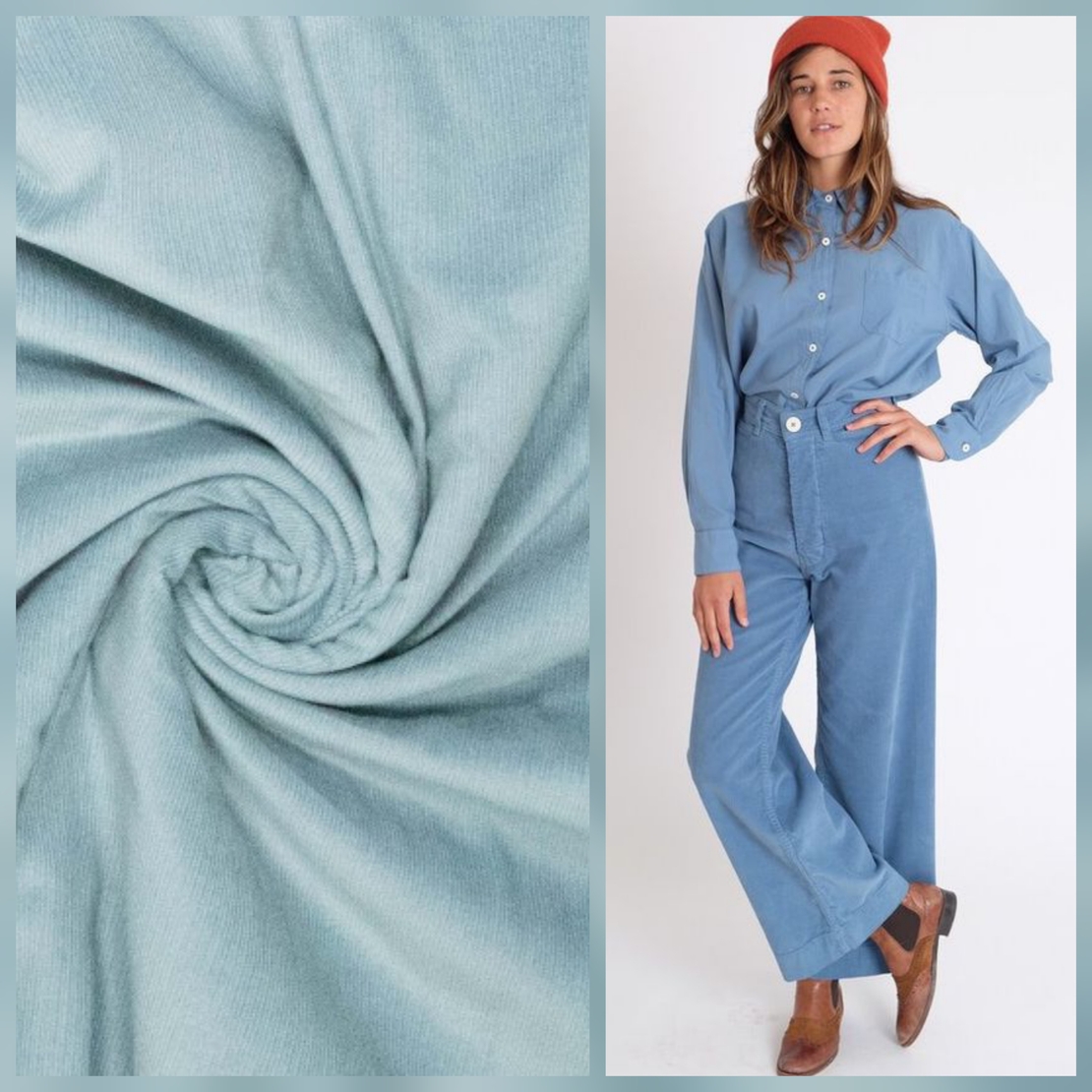 אריג קורדרו בייבי צבע גינס בהיר