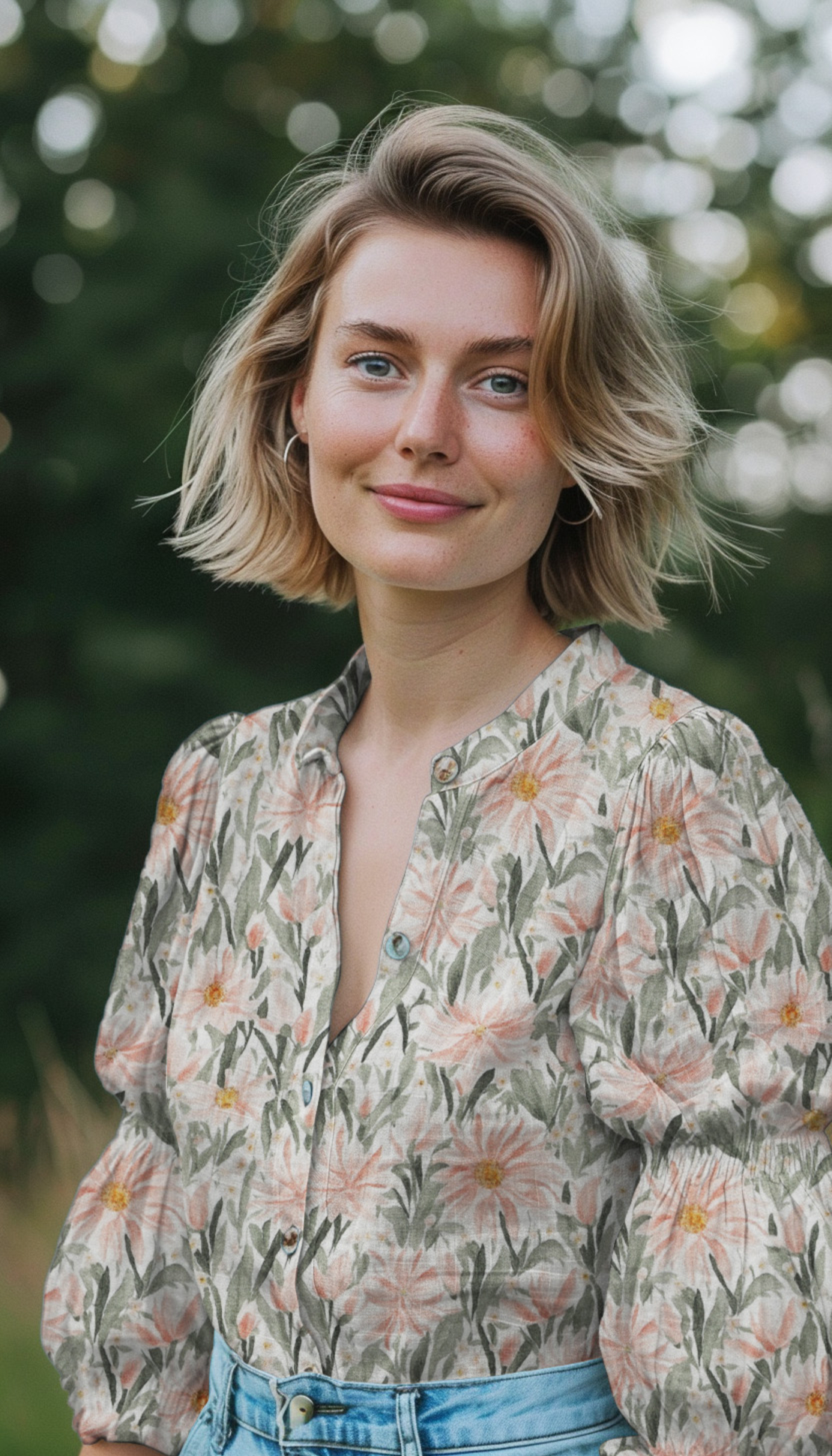 אריג דאבל טטרה דפוס פרחים פראים