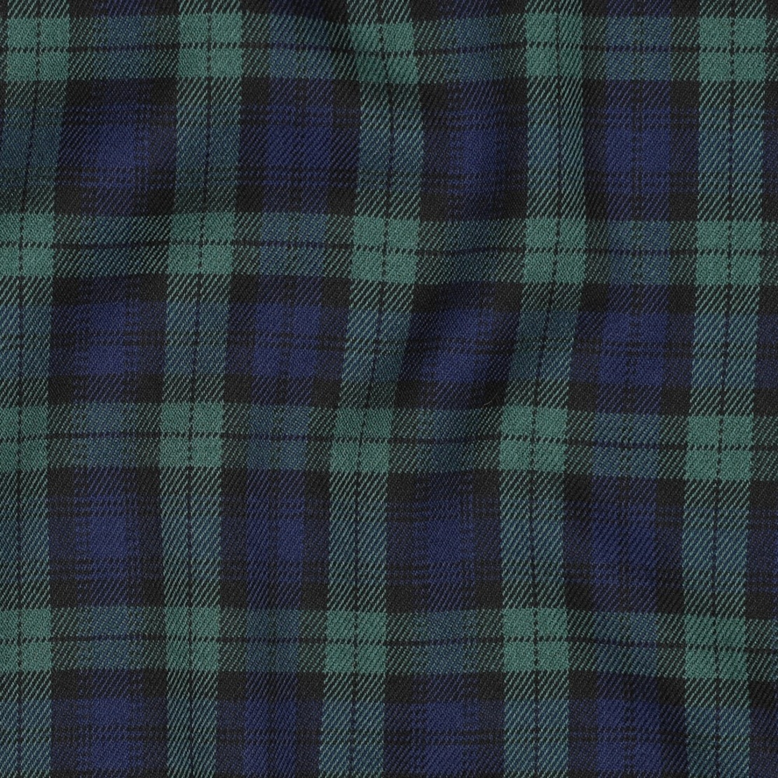 אריג משבצות טארטן גווני כחול כהה וירוק