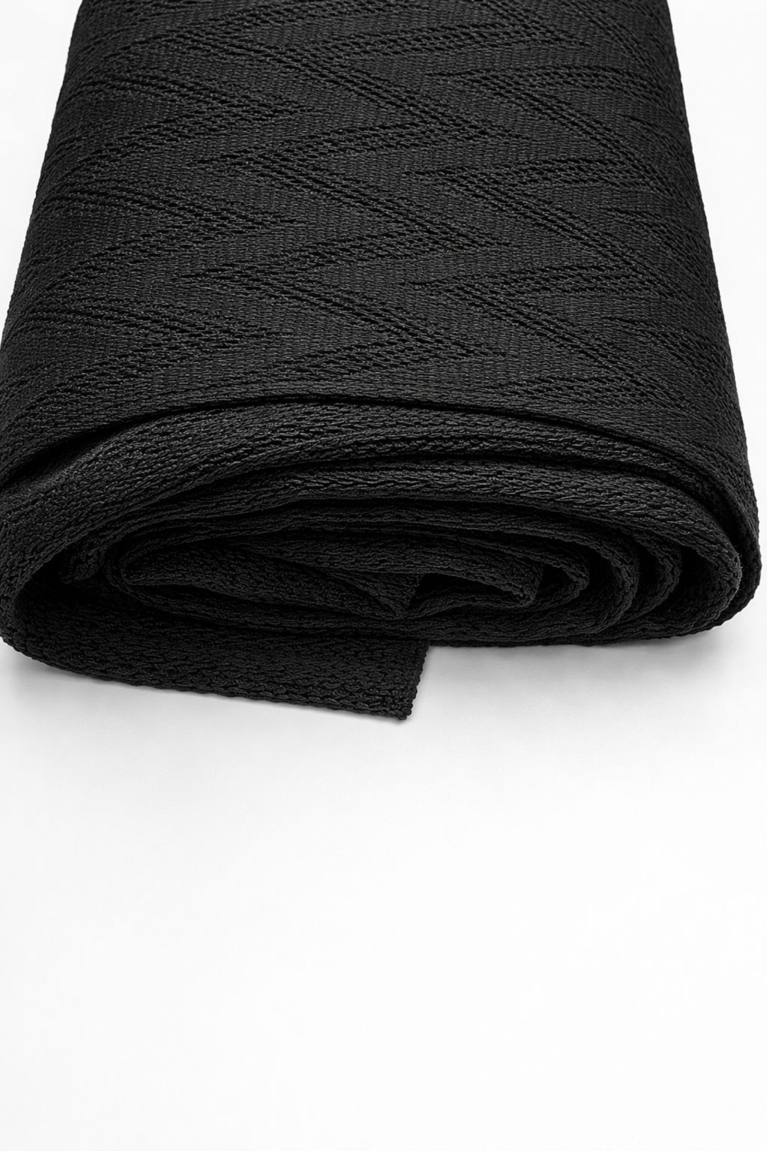 תחרה קרושה טקסטורה זיגזג צבע שחור