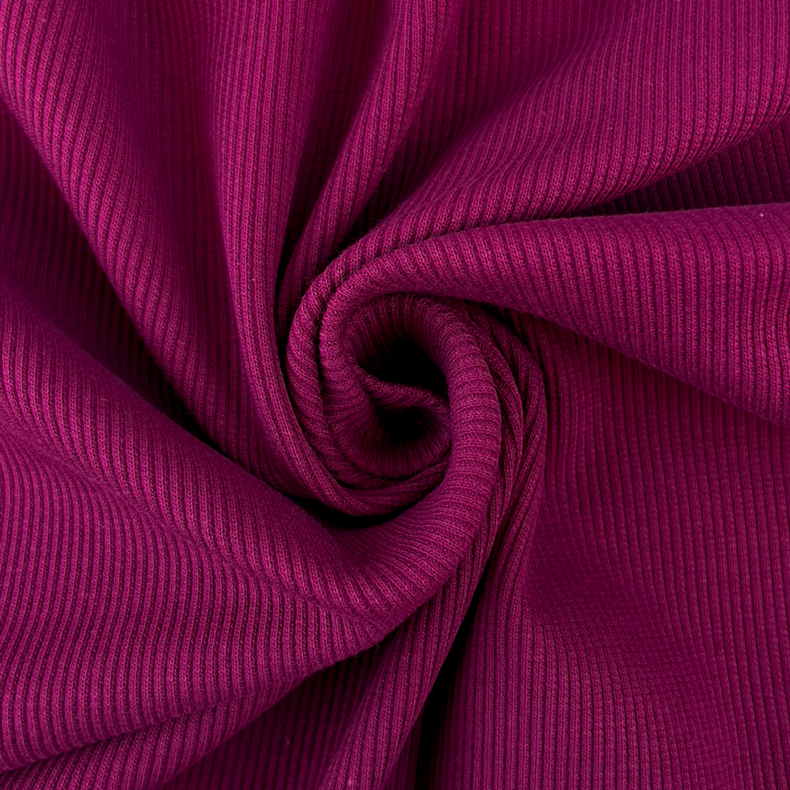 סריג ריב כותנה צבע דומדמניות