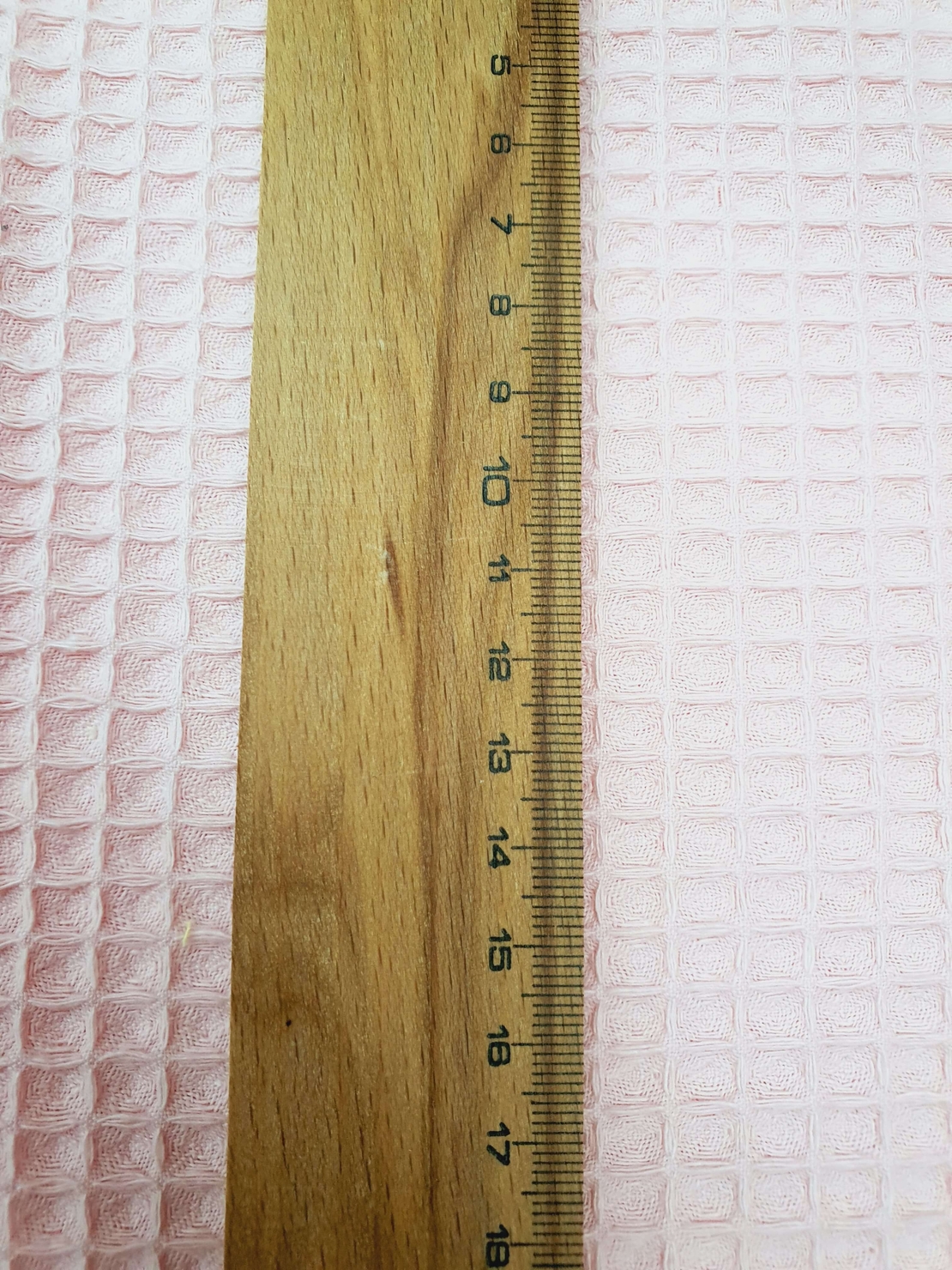 אריג פיקה וופל אורגני צבע ורוד בייבי