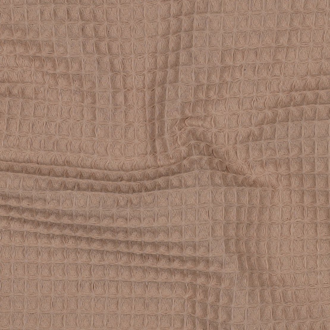 אריג פיקה וופל אורגני צבע כרמל