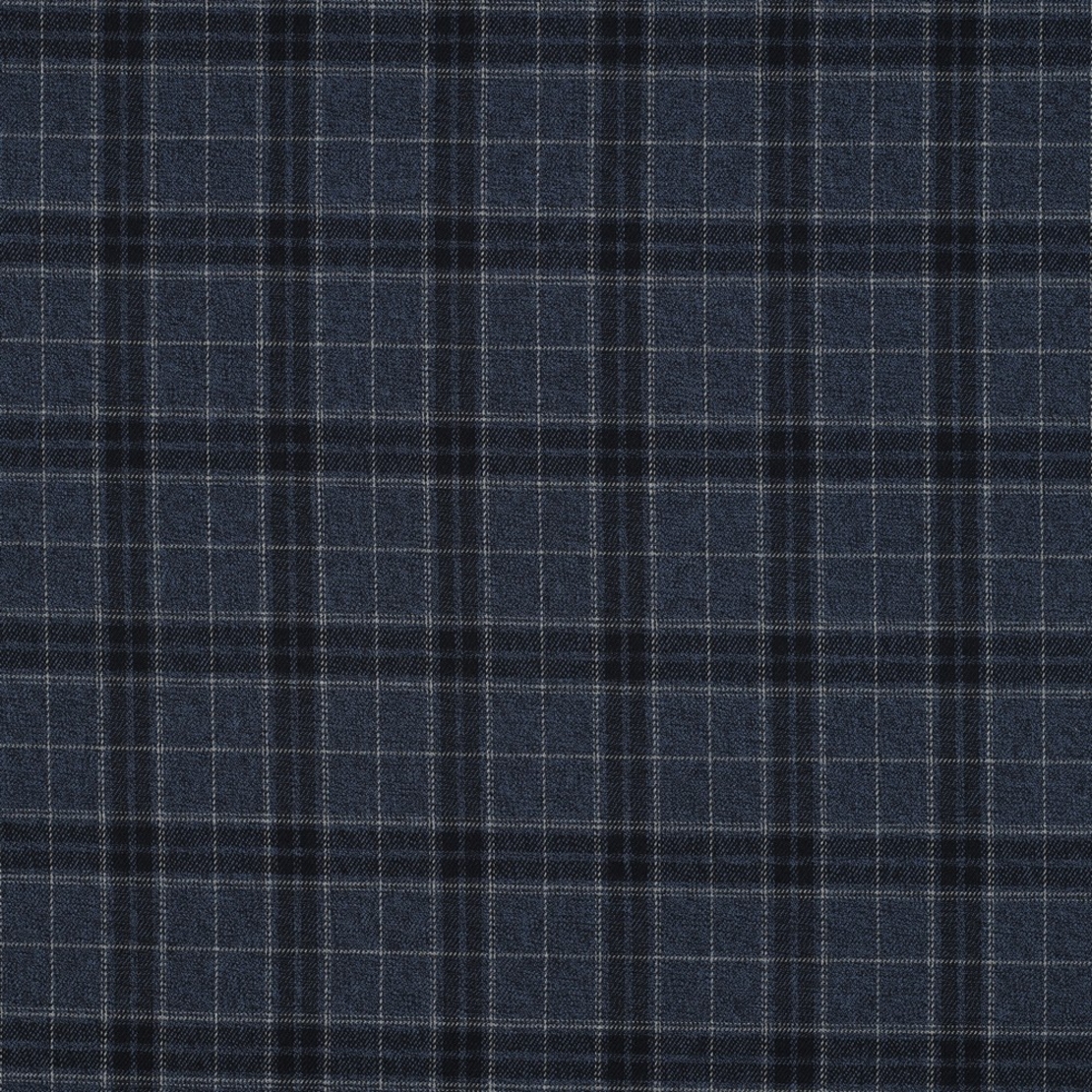 אריג משבצות סקוטי רקע כחול ג'ינס בשילוב כחול כהה