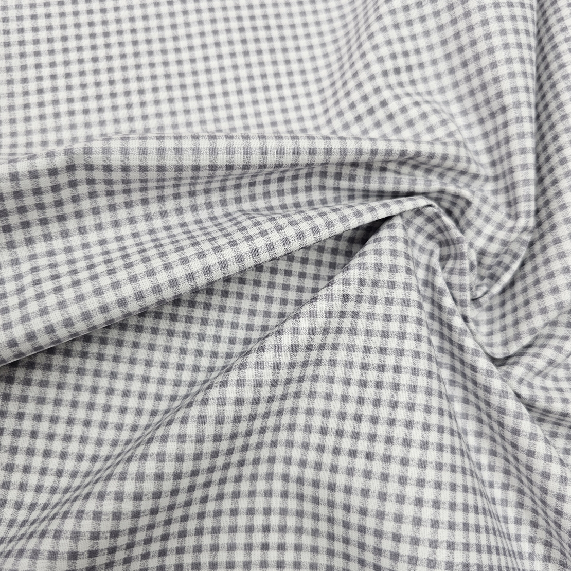 אריג כותנה פפיטה אפור לבן