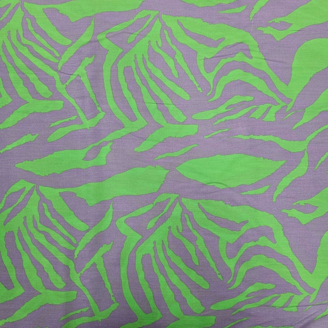 אריג ויסקוזה דפוס אבסטרקטי גווני לילך וירוק