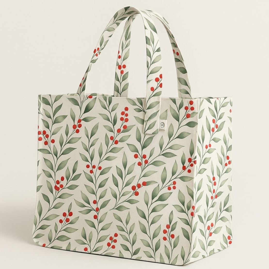 אריג קנבס דפוס דיגיטלי דומדמניות החורף