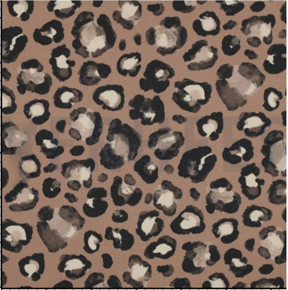 אריג קנבס דפוס מנומר דיגיטלי גווני כאמל