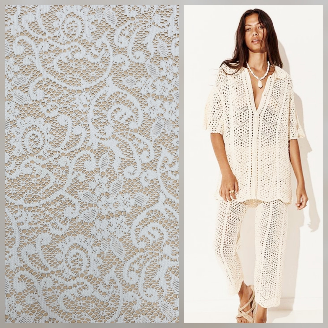 תחרה קרושה צבע אופוויט