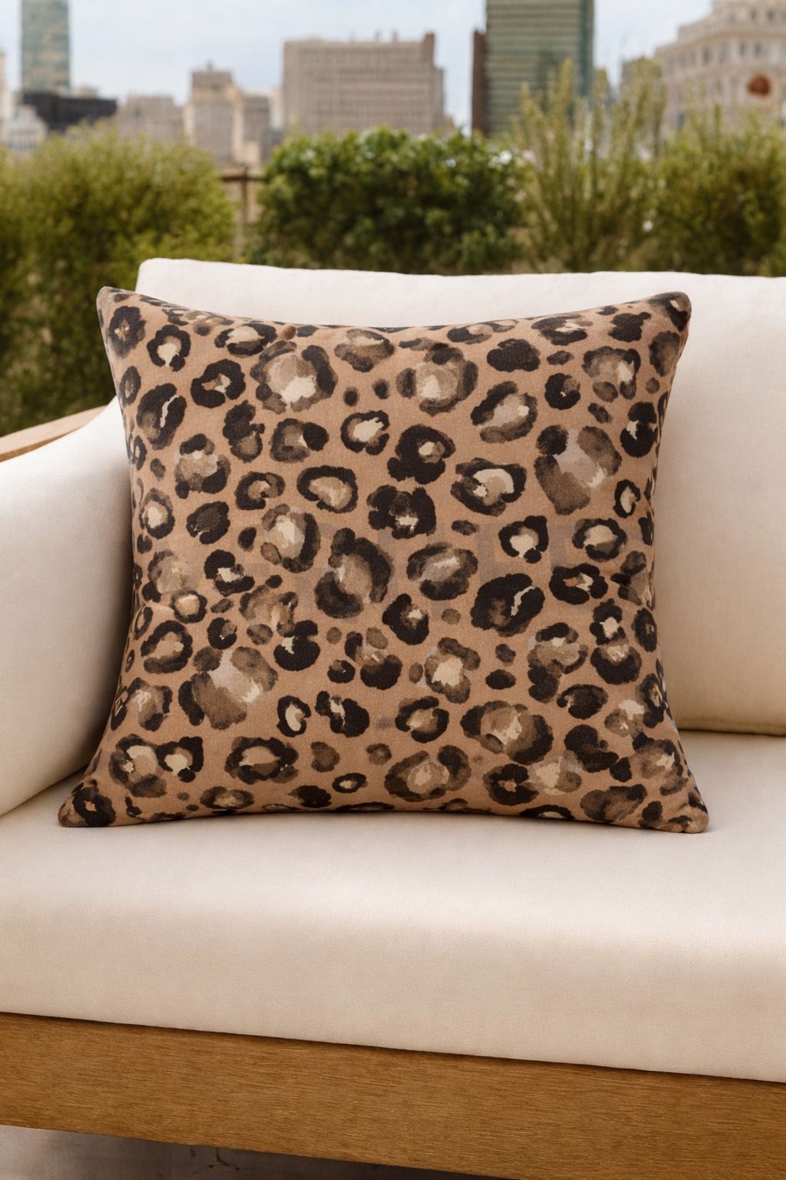 אריג קנבס דפוס מנומר דיגיטלי גווני כאמל