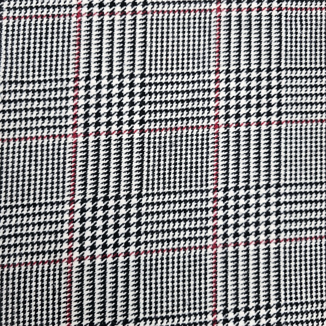 אריג צמר משבצות בסגנון צרפתי