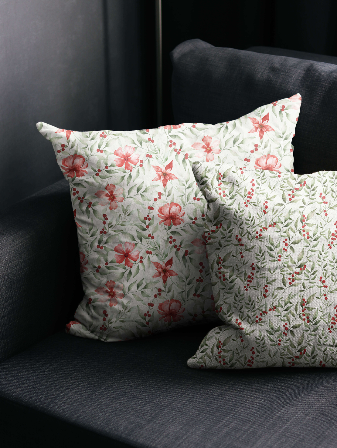 אריג קנבס דפוס דיגיטלי דומדמניות החורף