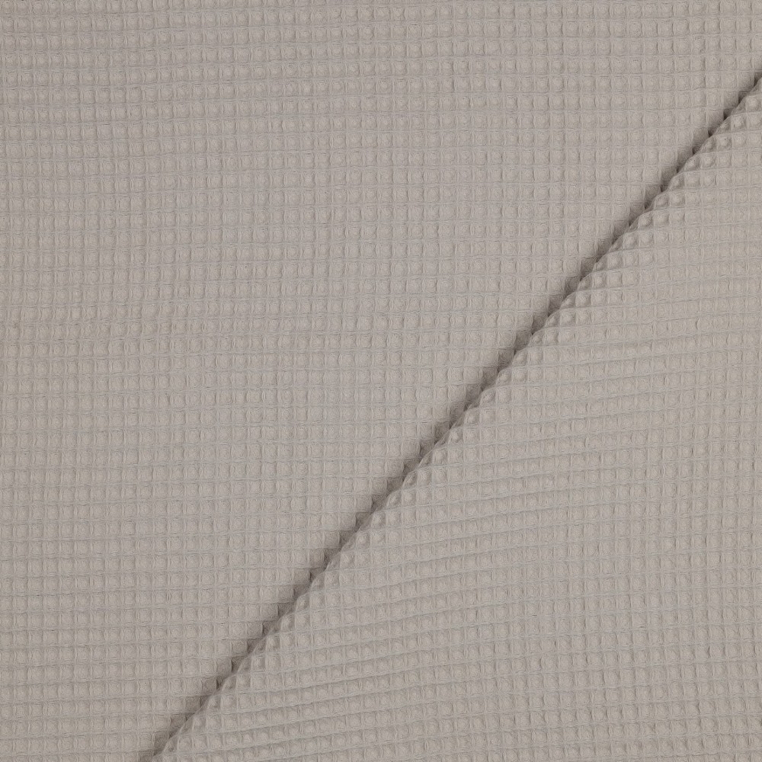 אריג פיקה וופל אורגני צבע בז