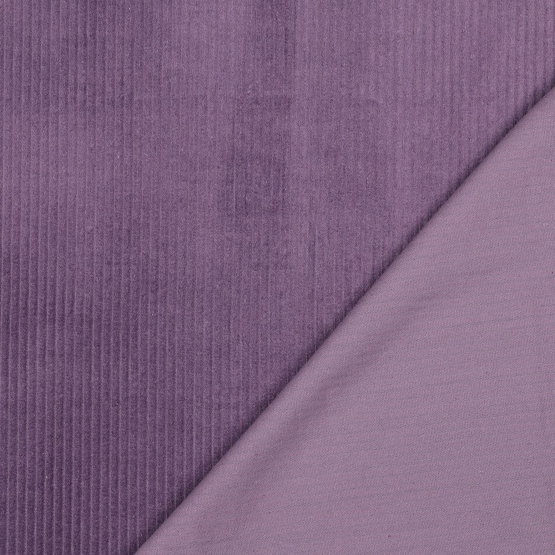 אריג קורדרוי מכובס פס רחב צבע ענבים