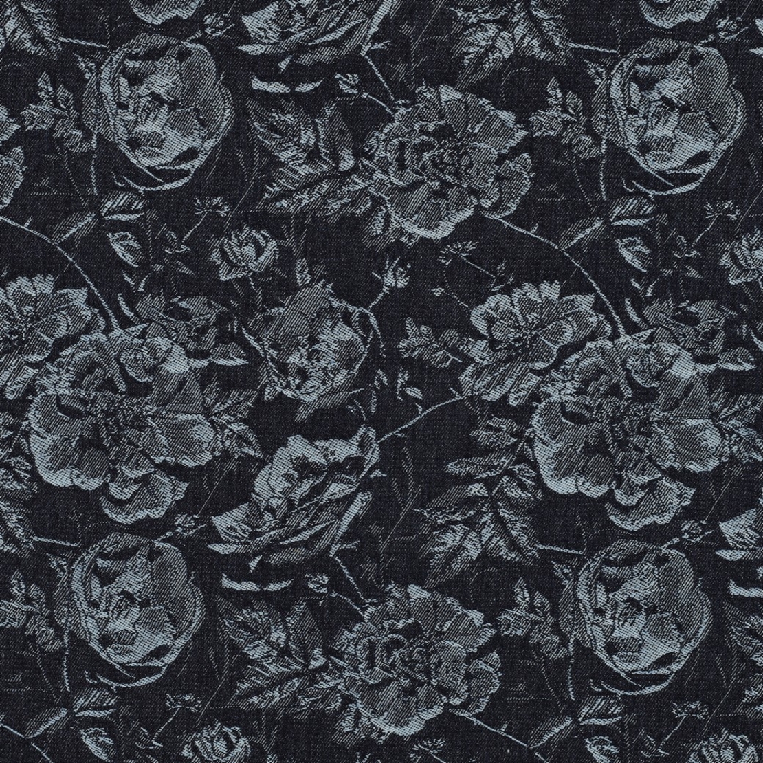 אריג גינס גקארד דוגמת פרחים