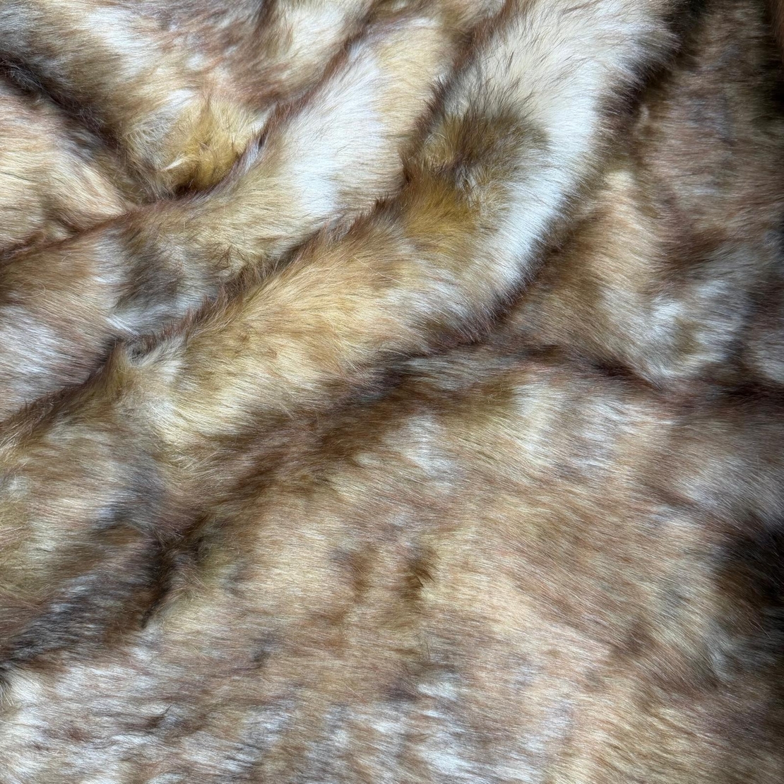 פרווה משי גווני כאמל חום דגם מריאנה