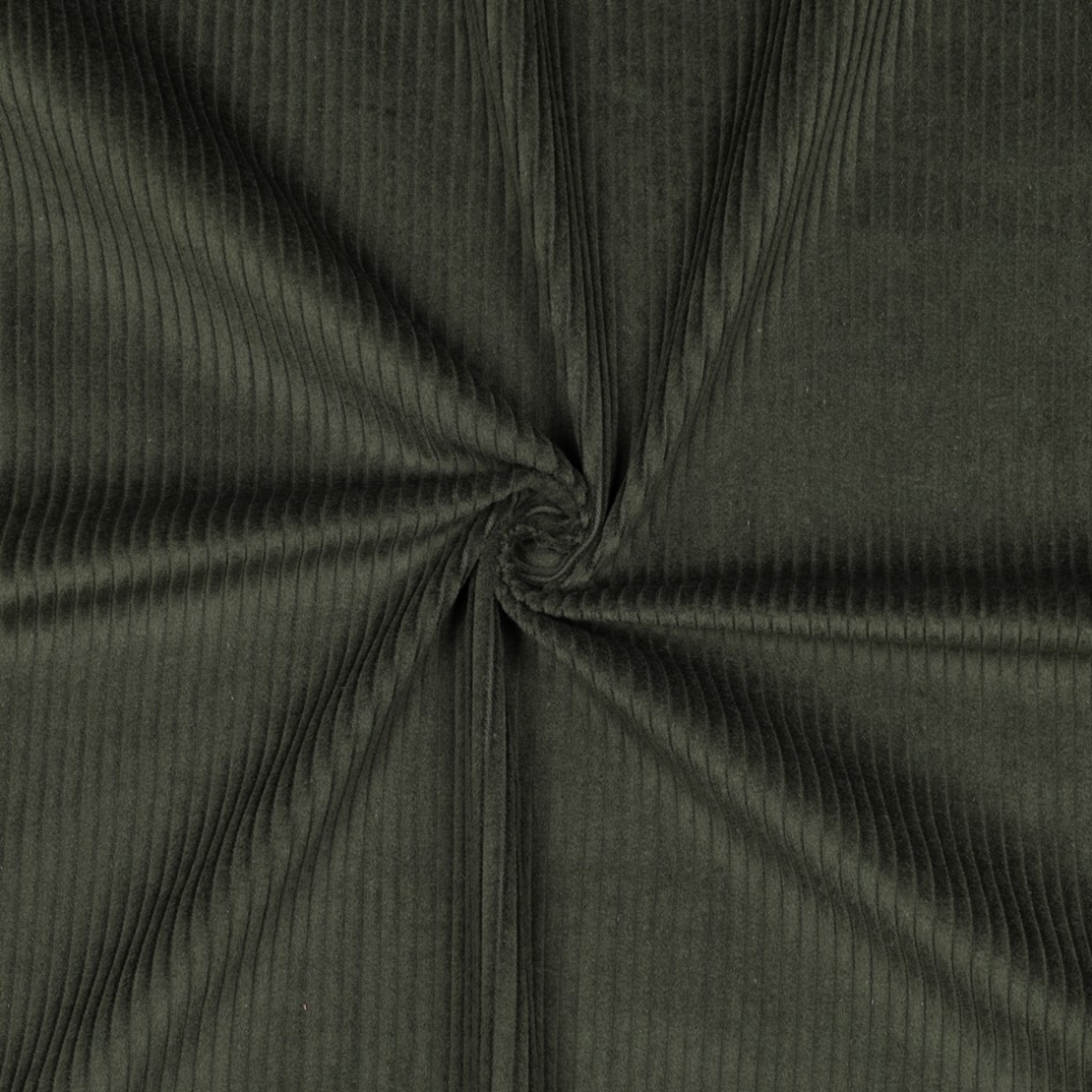 אריג קורדרוי מכובס פס רחב צבע ירוק האנטר