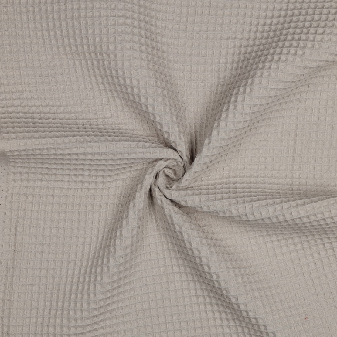 אריג פיקה וופל אורגני צבע בז