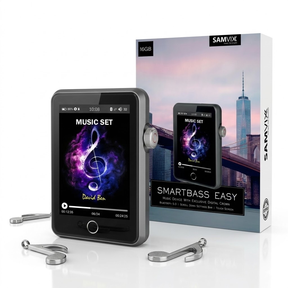 נגן MP3 סאמויקס סמארטבאס איזי – Samvix SmartBass Easy