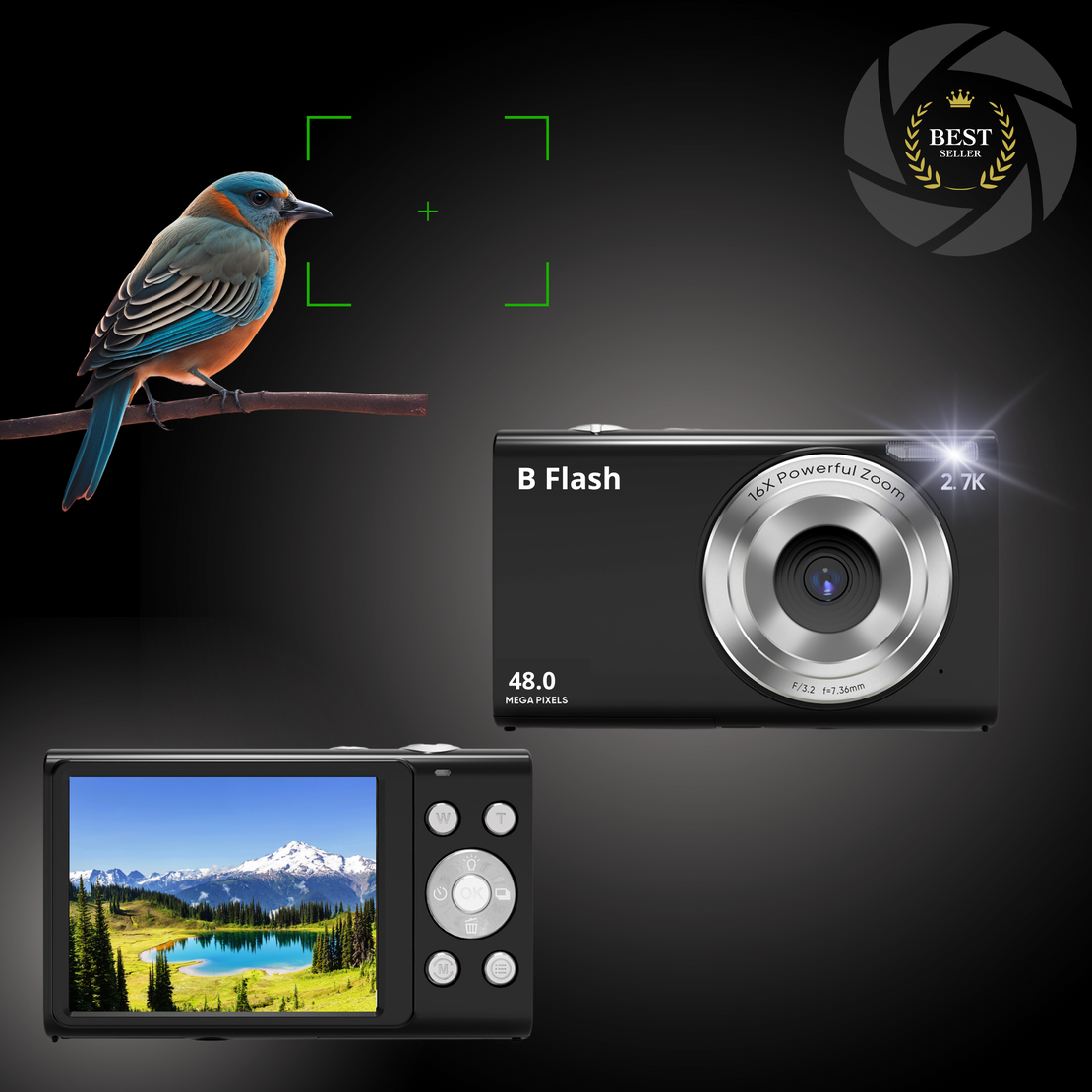 2024 מצלמה דיגיטלית B FLASH PRO