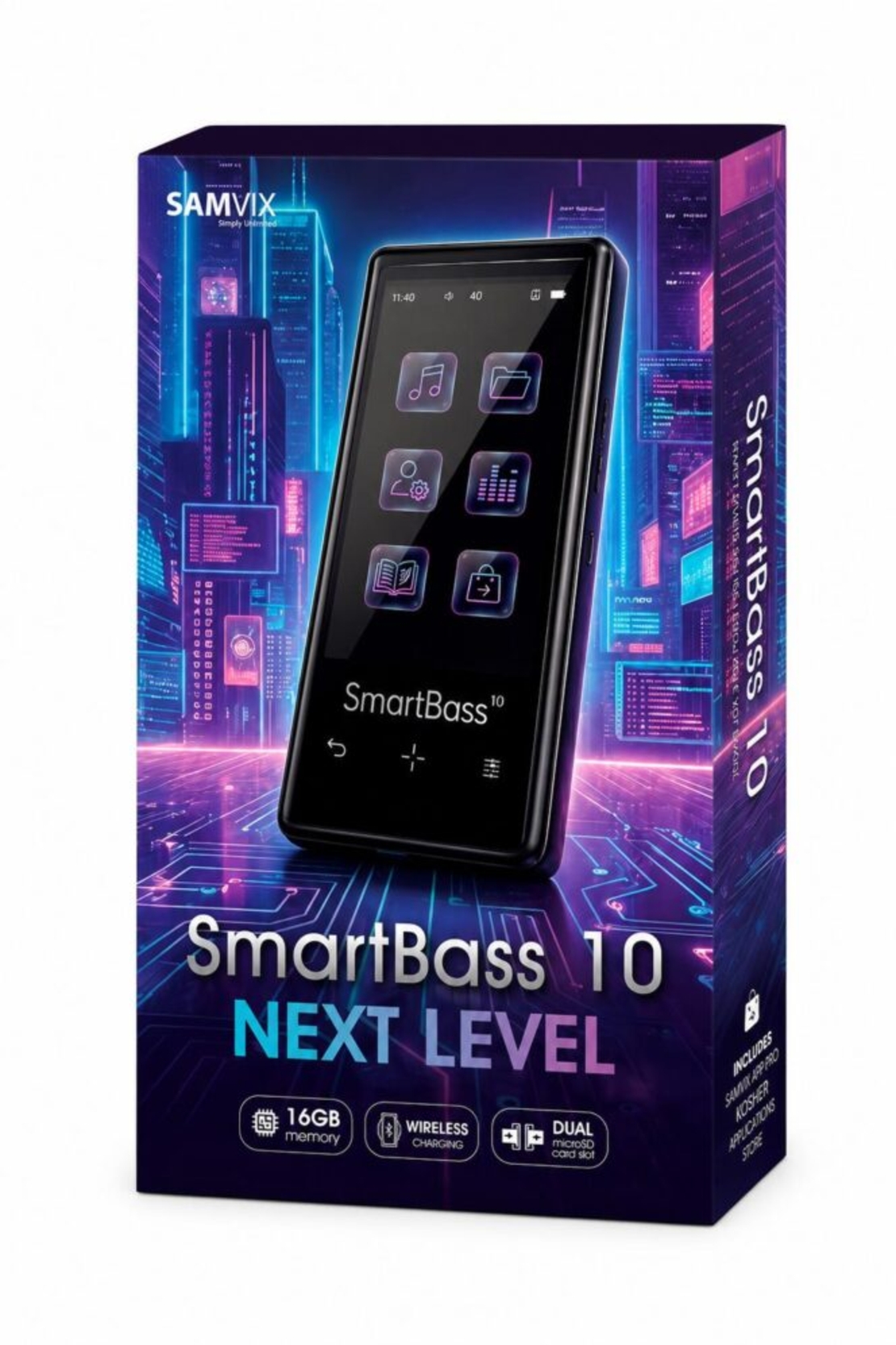 נגן MP3 סאמויקס סמארטבאס 10 SAMVIX כשר כהלכה
