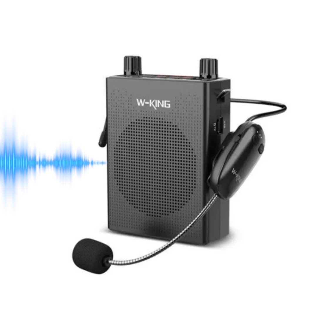 רמקול מדונה אלחוטי מקצועי W-king KS16 25W - חגורת הגברה מומלצת למורים ומרצים