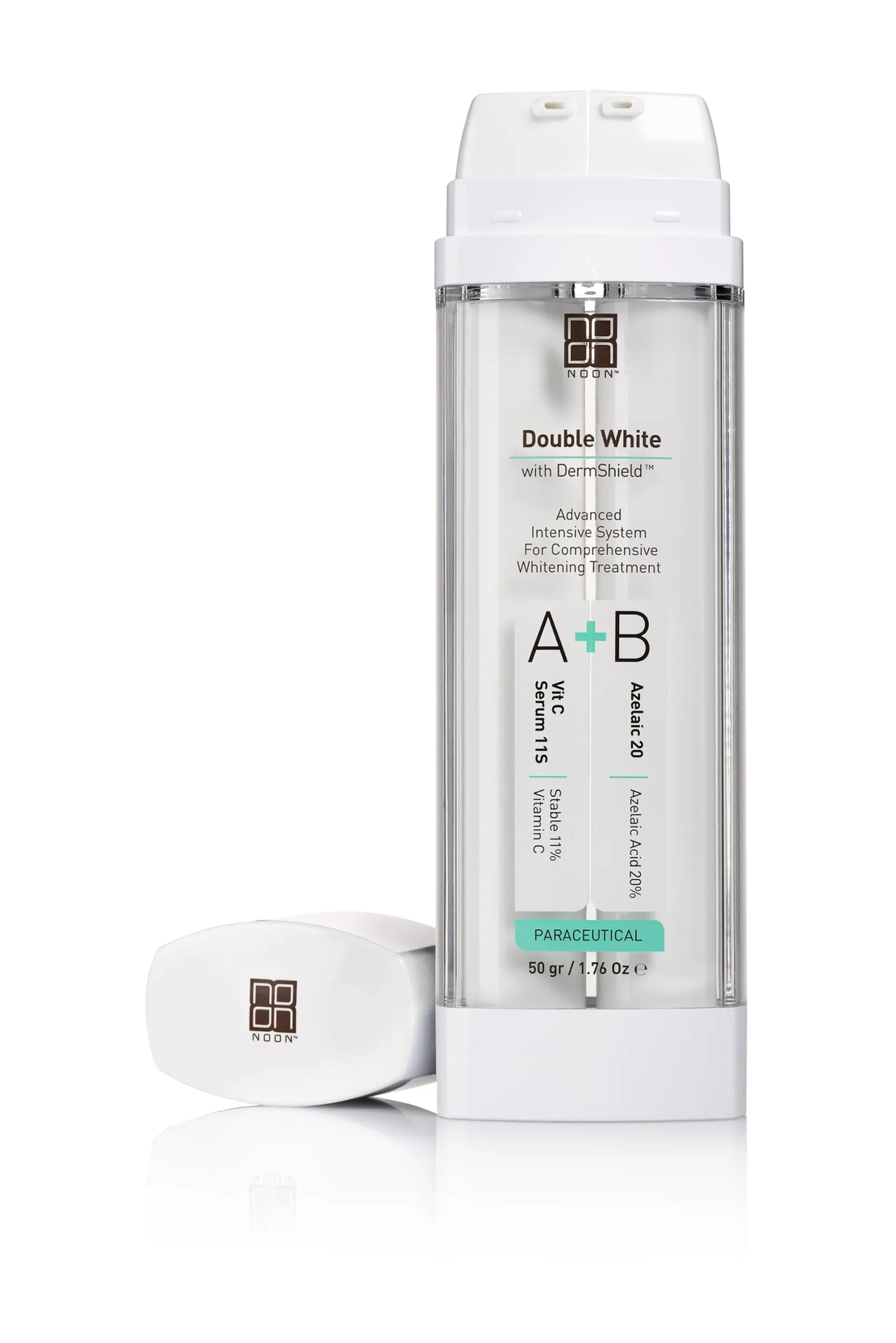 מארז הבהרה דו-שלבי Double White של NOON Aesthetics בקליניקת HBeauty נתניה