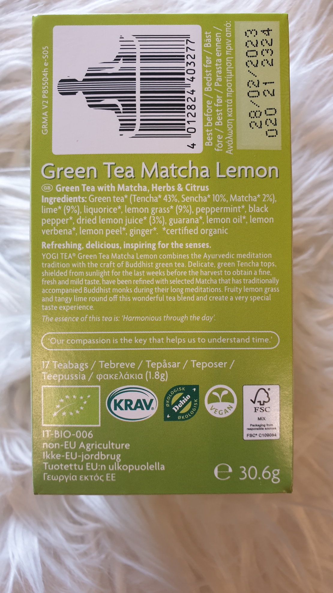 תה מאצ'ה Matcha Lemon