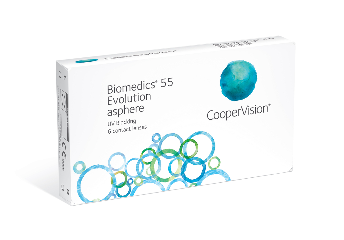 עדשות מגע חודשיות biomedics 55 evolution aspheric