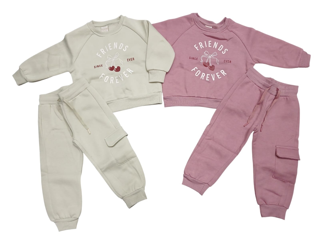 חליפה פוטר מדוגמת 2-8 בנות (סגול/אפרסק/ורוד/מנטה)