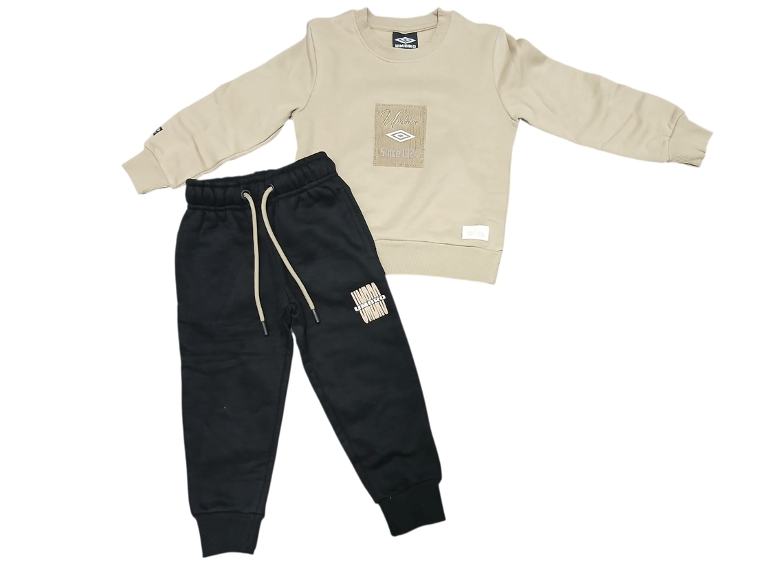 חליפה פוטר מדוגמת UMBRO בנים 2-8 (שחור/אופוויט)