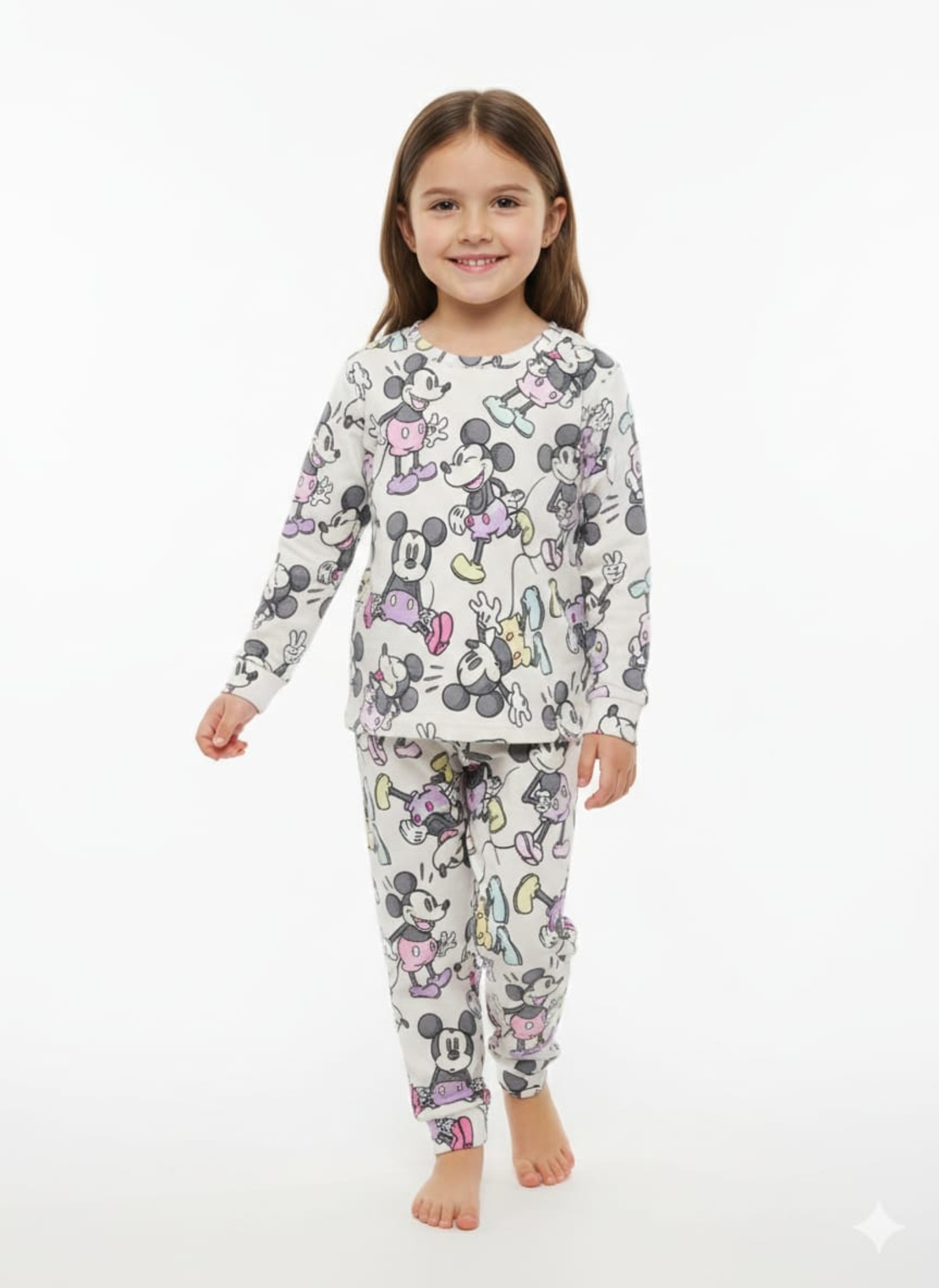 פיג'מה קטיפה DELTA מיקי מאוס 2-10 בנות