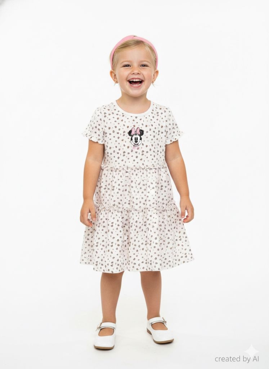 שמלה בד ריב DELTA קיץ 2-10 בנות מיני מאוס