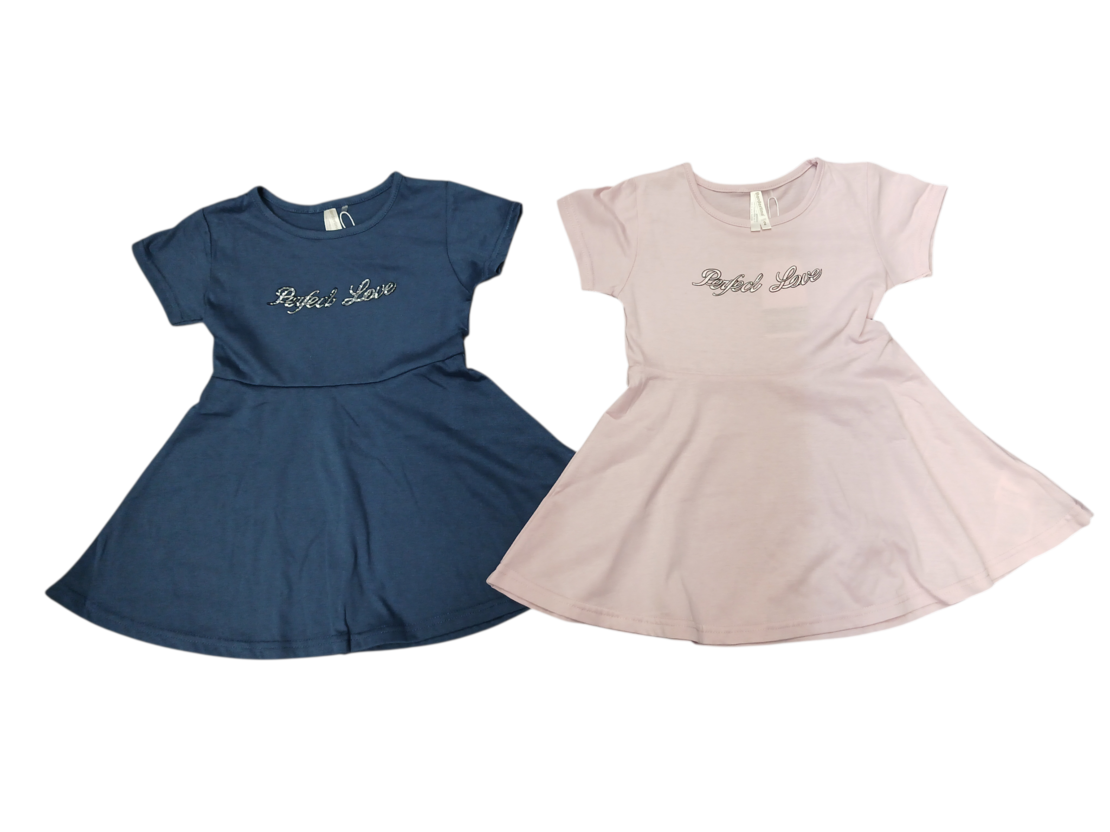 שמלה קיץ מדוגמת 2-10 בנות (סגול/ורוד/כחול/ורוד בהיר)