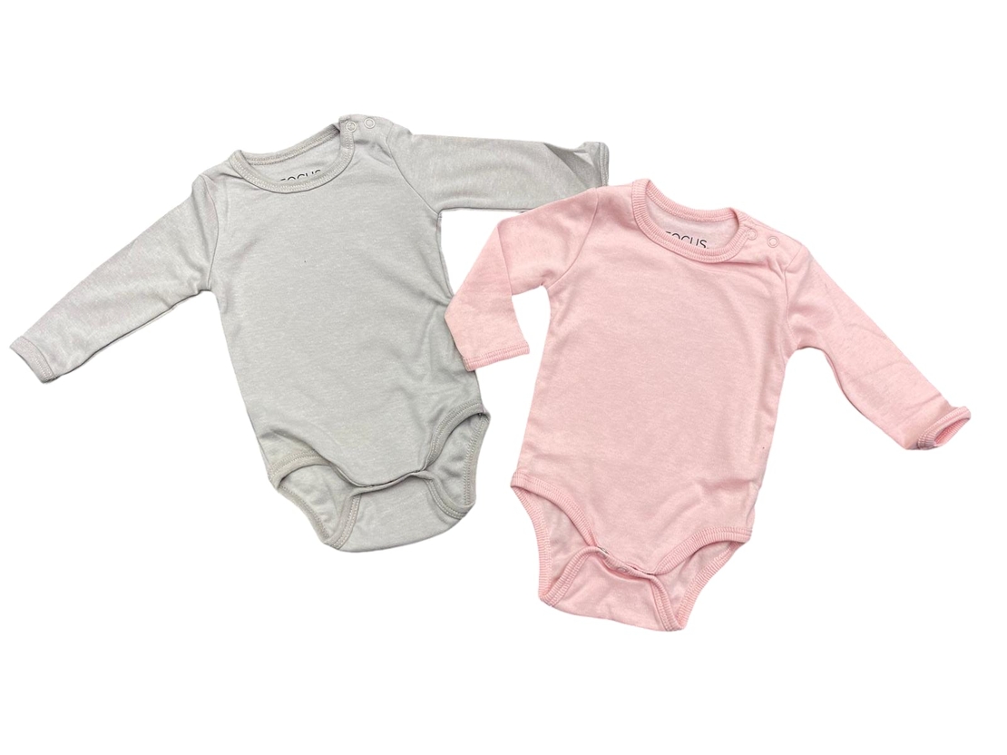 מארז 2 יחידות בגד גוף פלנל 100% כותנה 0-24M תינוקות