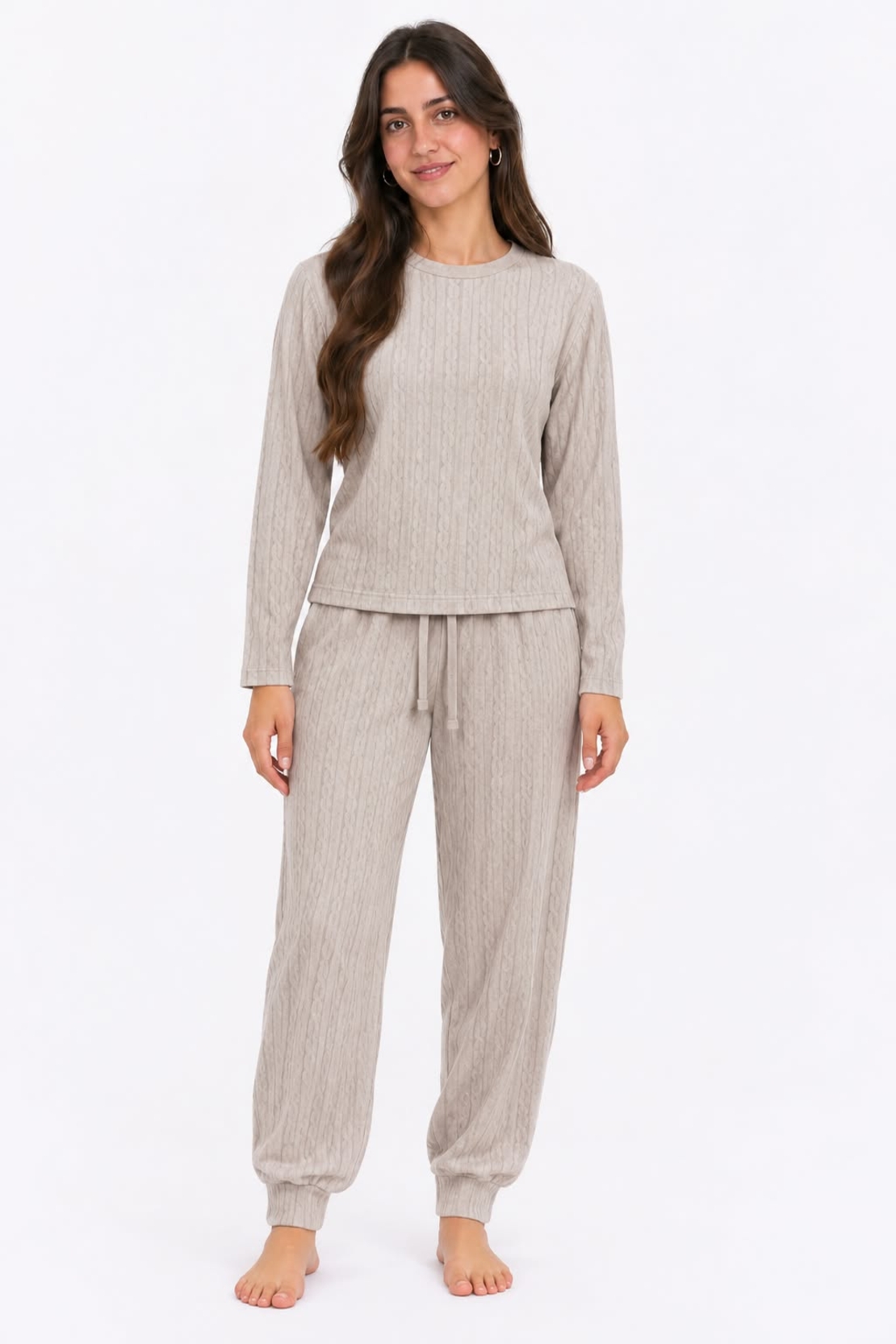 פיג'מה מעבר INTIMA נשים S-XL ורוד עתיק