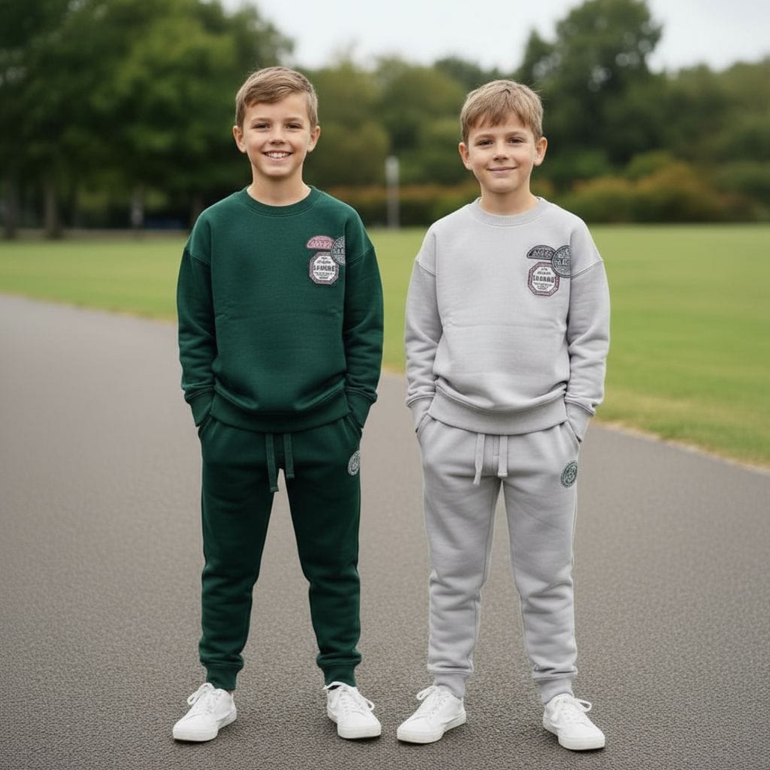 חליפה פוטר מדוגמת 2-8 בנים (ירוק/כחול/אפור/אופוויט)