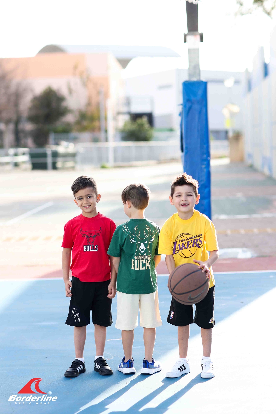 חליפת NBA מדוגמת 4-10 בנים (אדום)