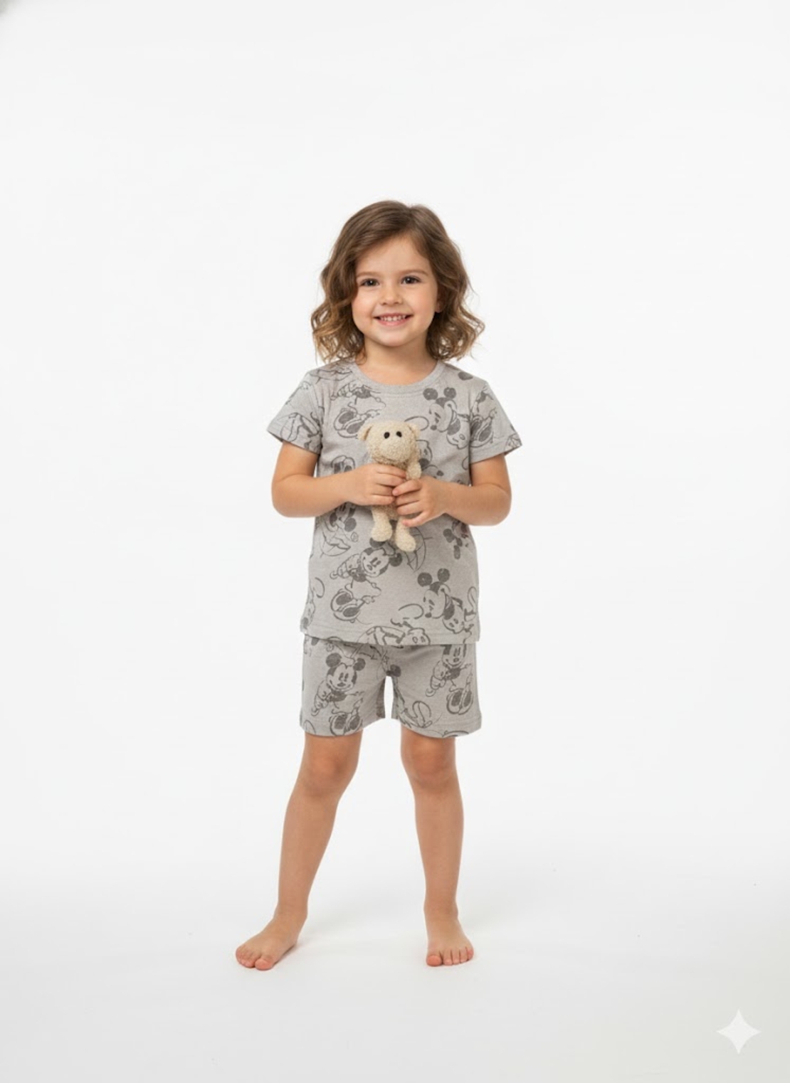 פיג'מה DELTA קיץ 2-12 בנות מיקי ומיני מאוס